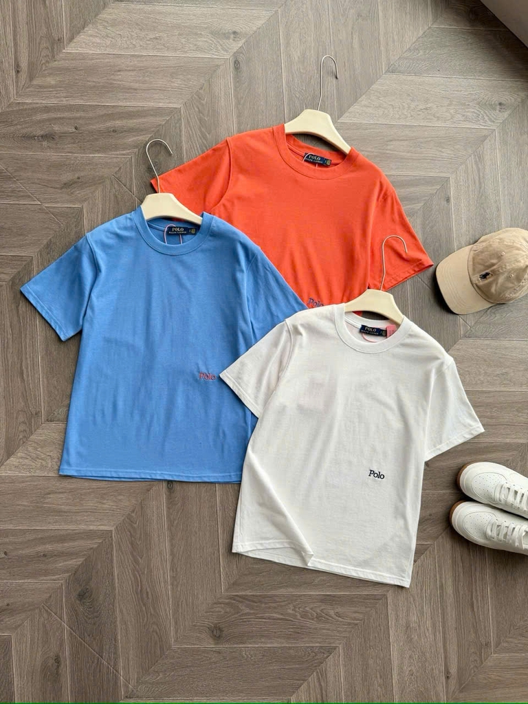Tshirt POLO cổ tròn logo lưng 3 màu