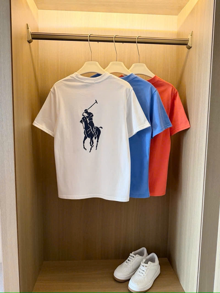 Tshirt POLO cổ tròn logo lưng 3 màu