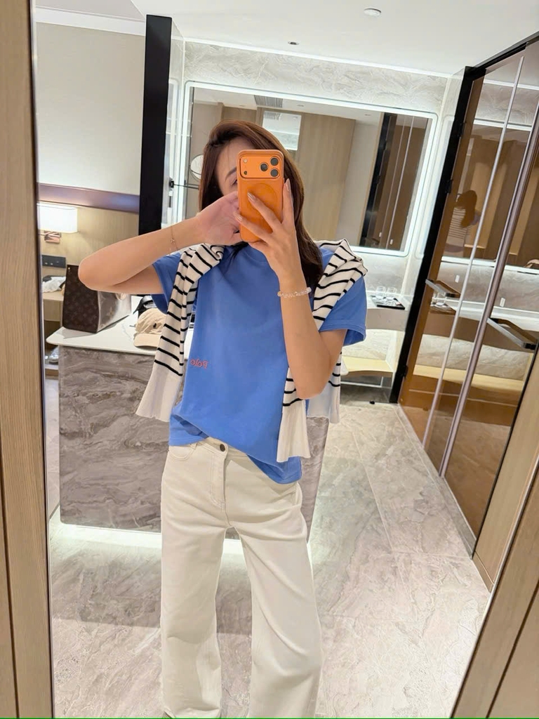 Tshirt POLO cổ tròn logo lưng 3 màu