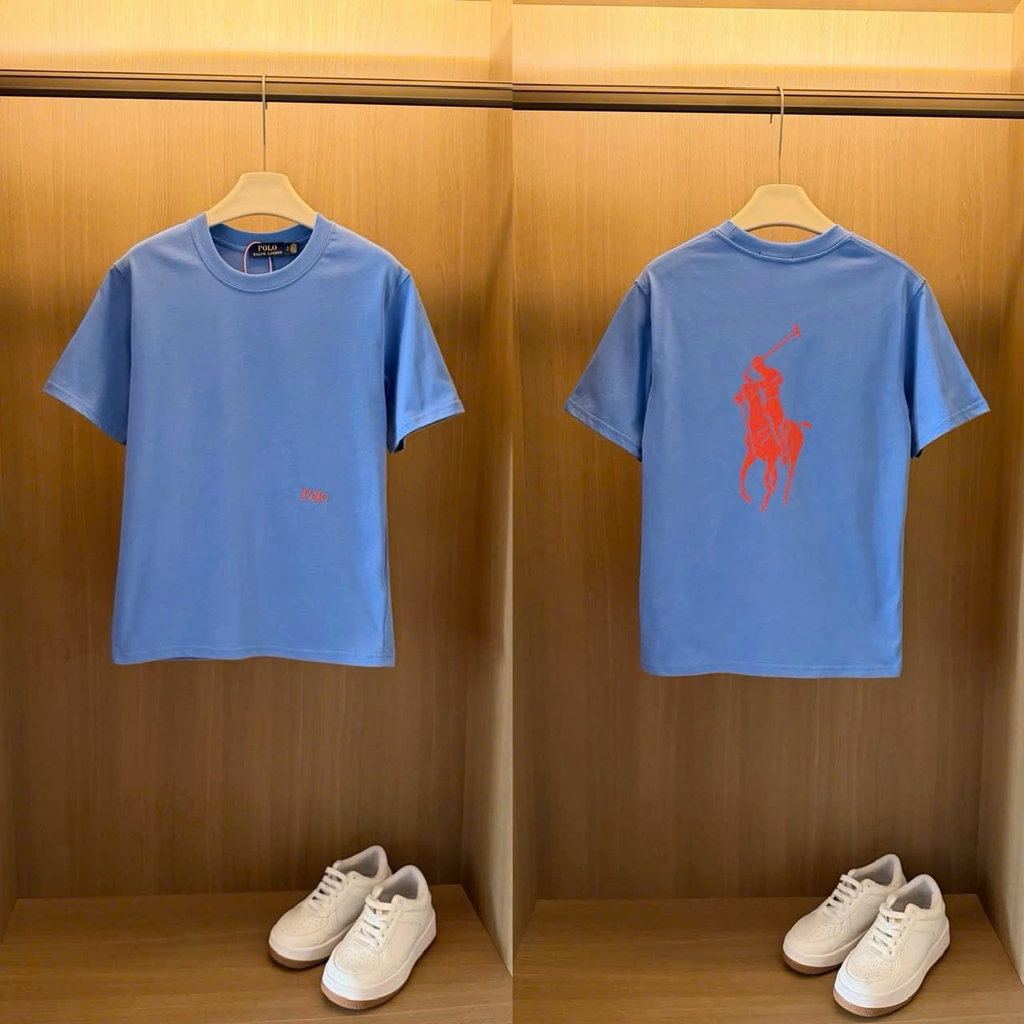Tshirt POLO cổ tròn logo lưng 3 màu