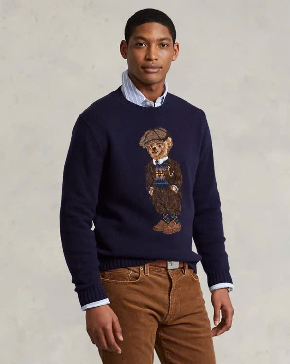 Áo len Polo Bear