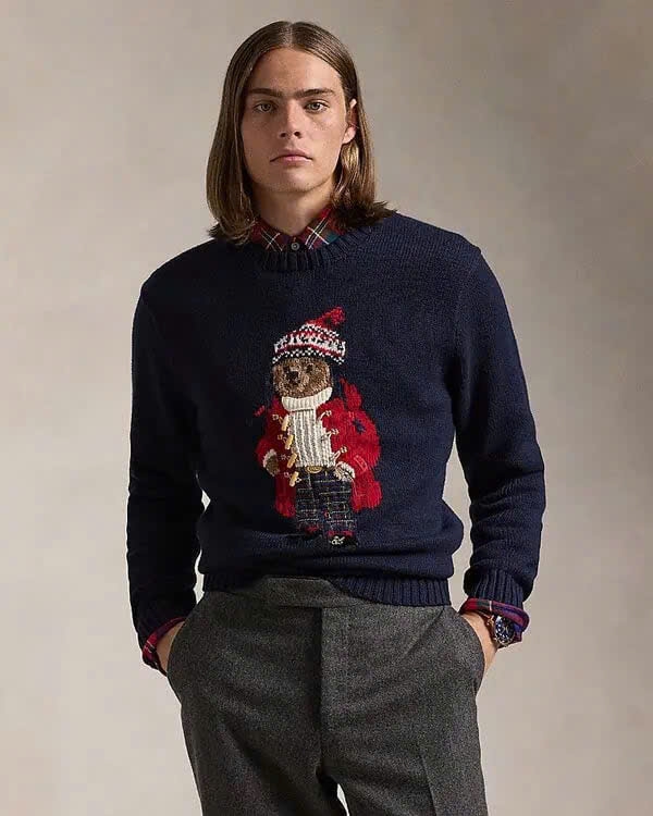 Áo len Polo bear Noel