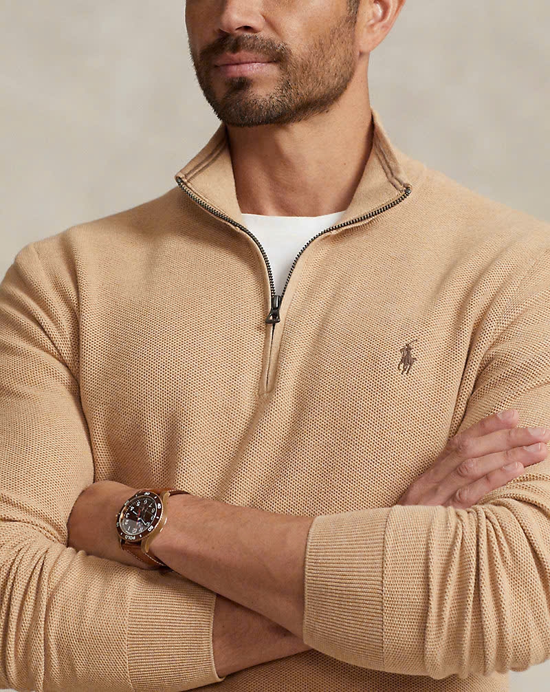 Áo len cotton có khóa kéo