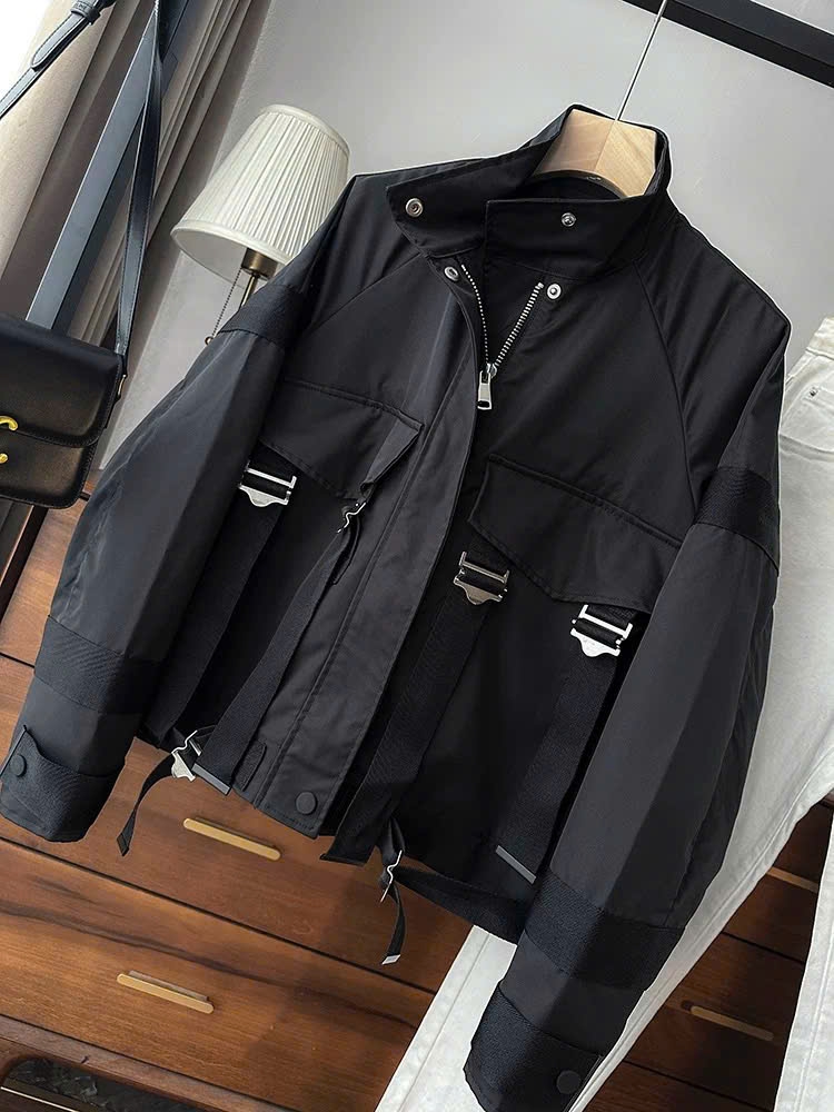Zara biker jacket da kèm đai đen