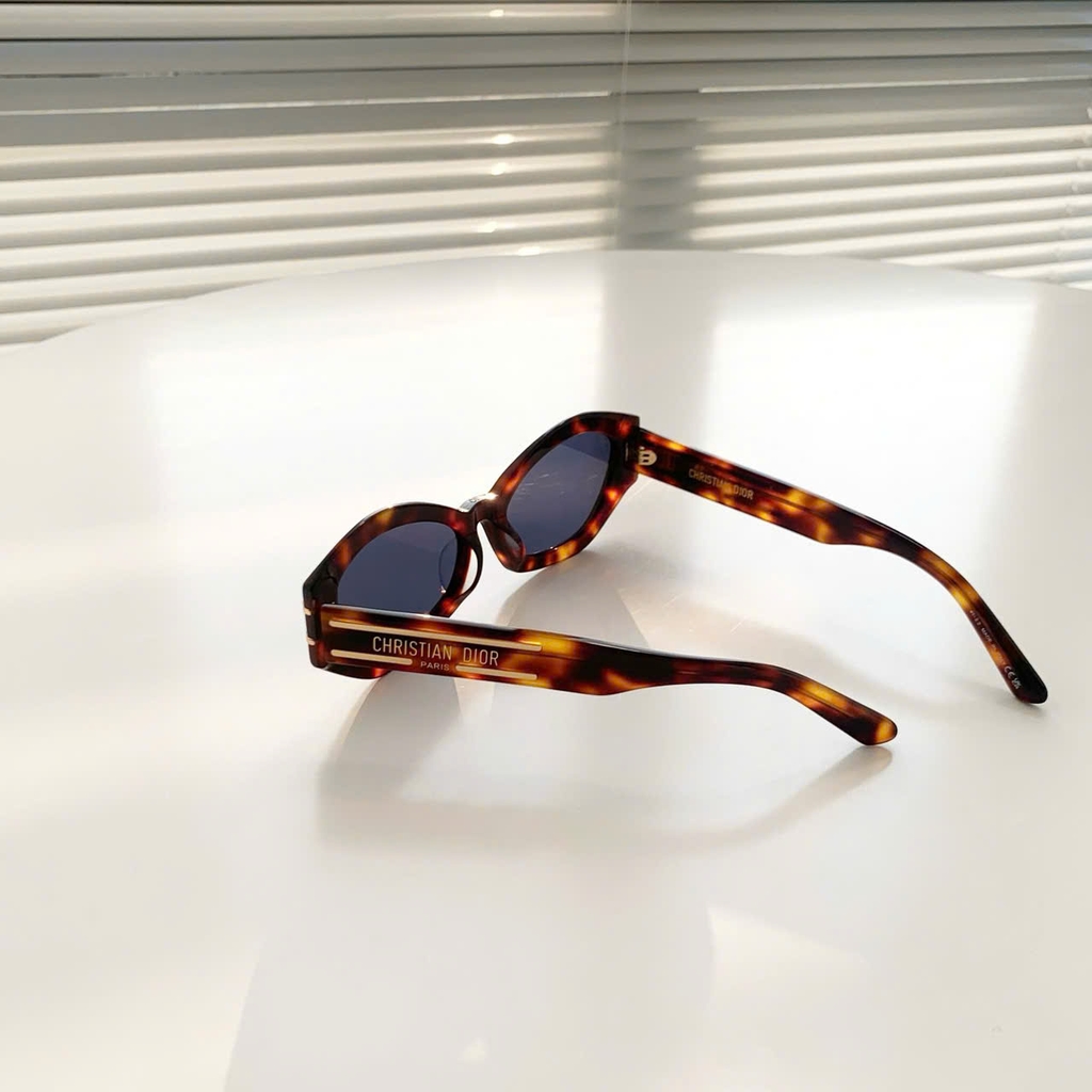 CDior B1U cat-eye acetate and gold-tone sunglasses