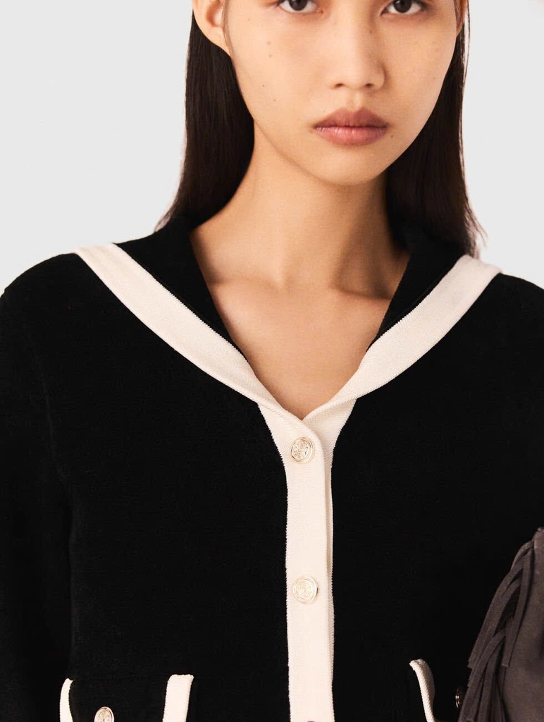 Áo khoác cardigan hiệu ứng nhung