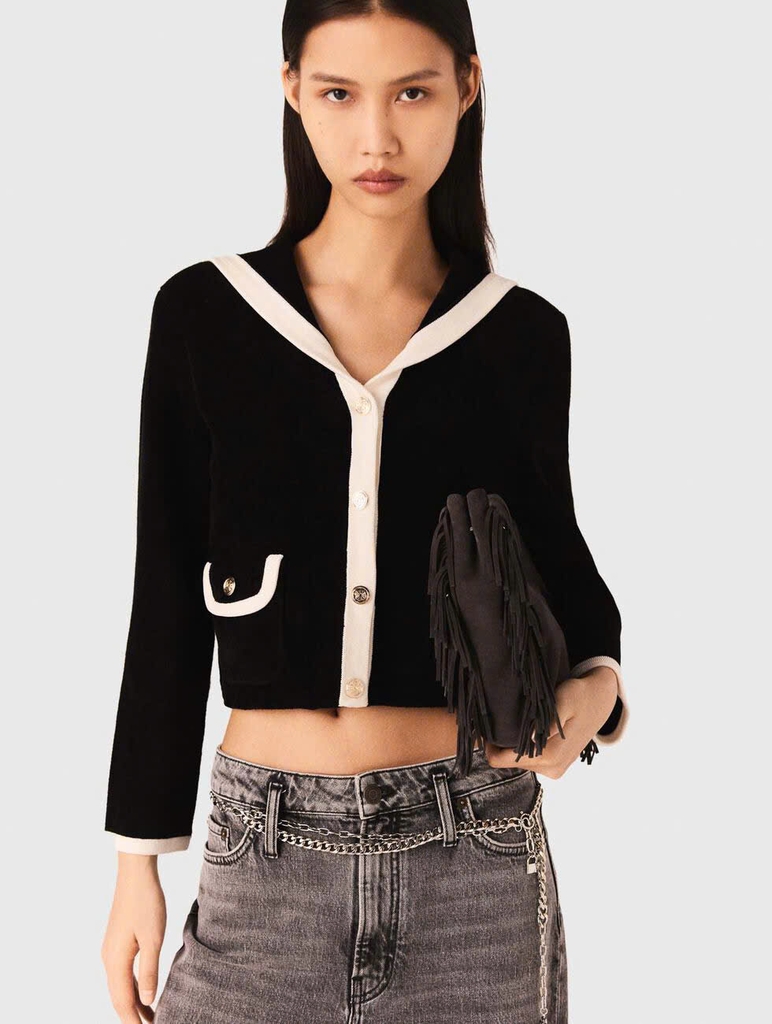 Áo khoác cardigan hiệu ứng nhung