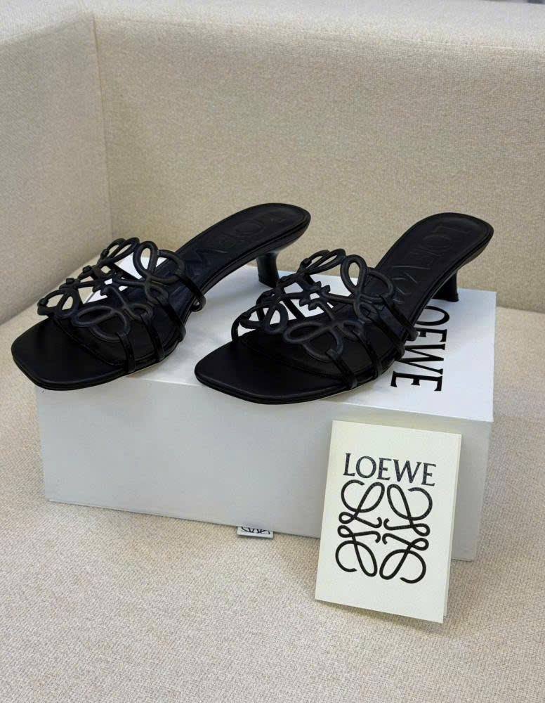 Guốc LOEWE quai logo gót 3cm (bản xuất)