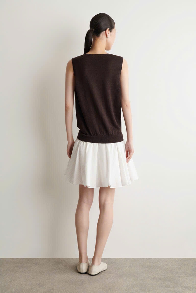 ĐẦM NGẮN NHIỀU LỚP BẰNG VẢI COTTON LANH