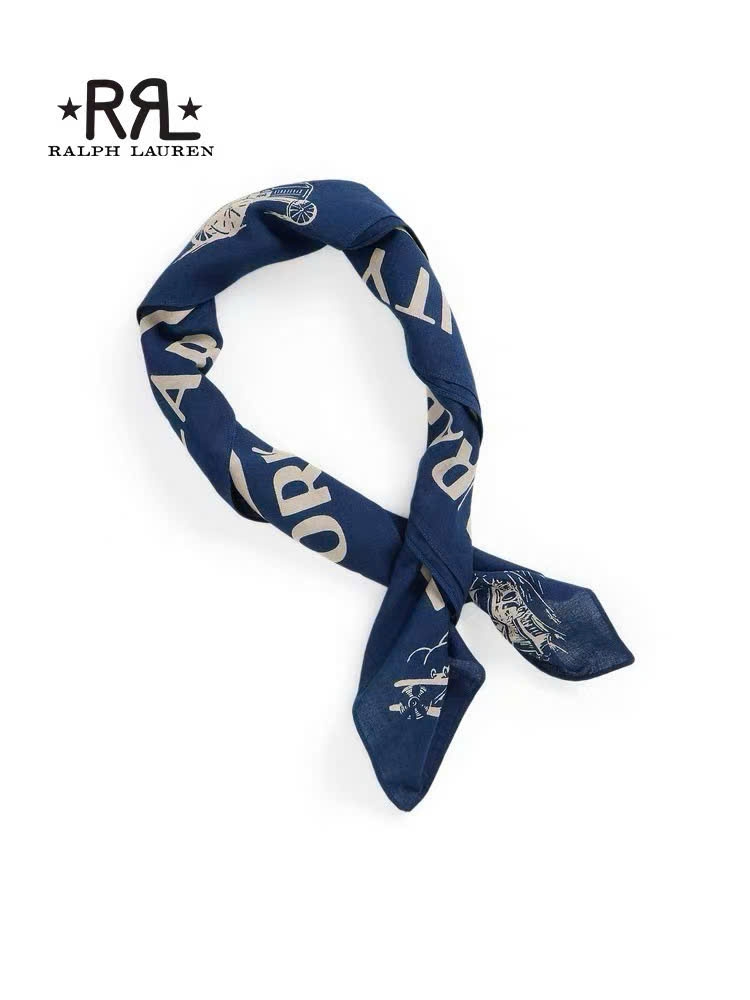 Khăn vuông Polo cotton họa tiết