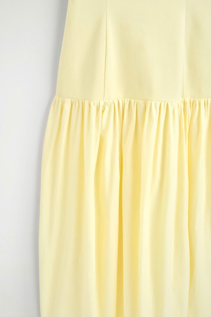 Váy maxi 2 dây COS thun cải khaki 2 màu