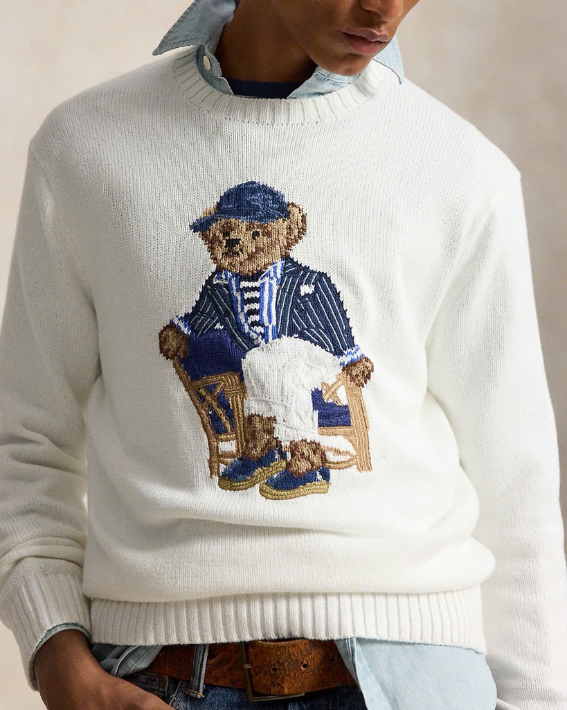 Áo len cotton Polo Bear