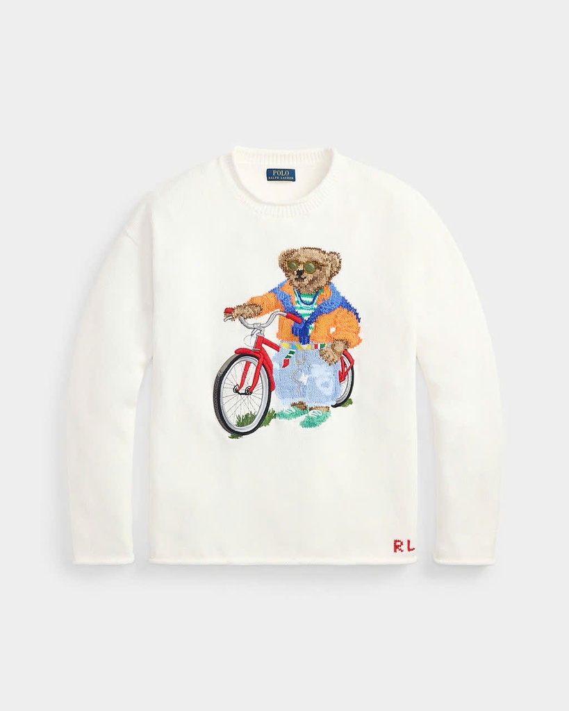 Áo len cổ lọ bằng cotton hiệu Polo Bear