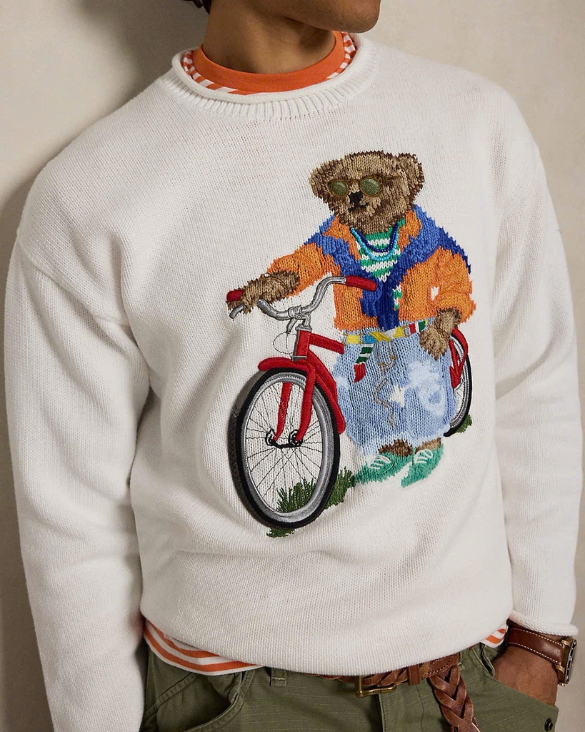 Áo len cổ lọ bằng cotton hiệu Polo Bear