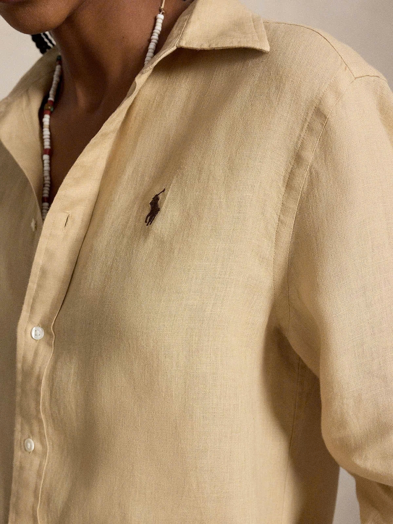 Áo Sơ Mi Nữ Tay Dài Classic Fit Linen Shirt
