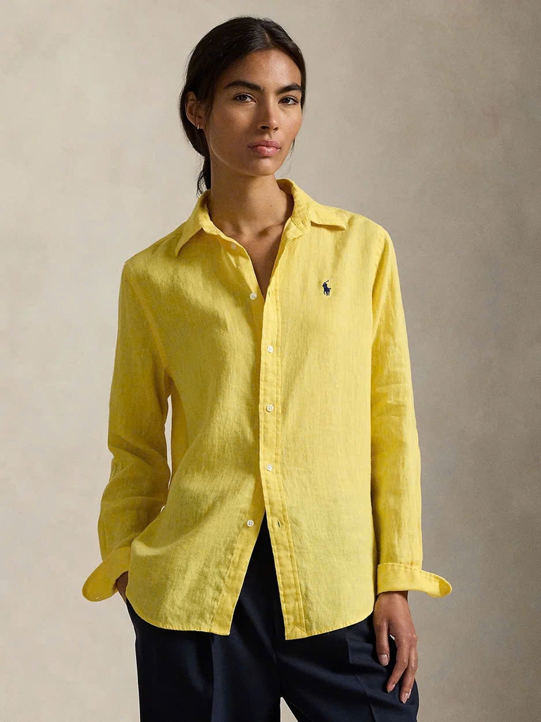 Áo Sơ Mi Nữ Tay Dài Classic Fit Linen Shirt