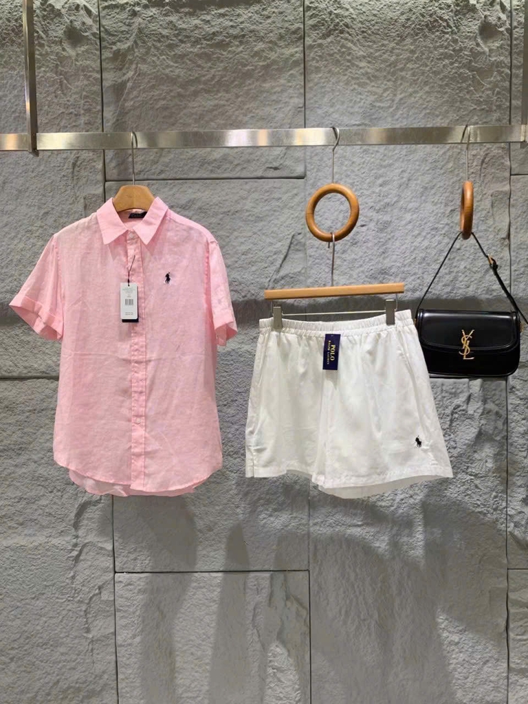 Áo Sơ Mi Nữ Tay Ngắn Linen Short