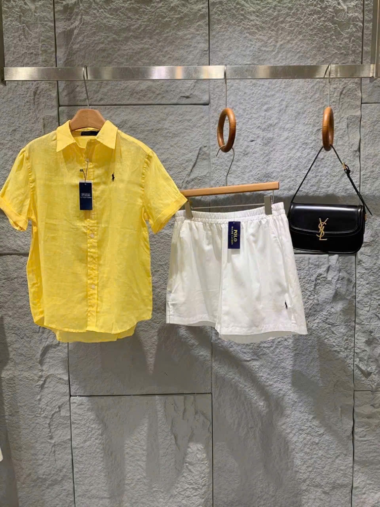 Áo Sơ Mi Nữ Tay Ngắn Linen Short
