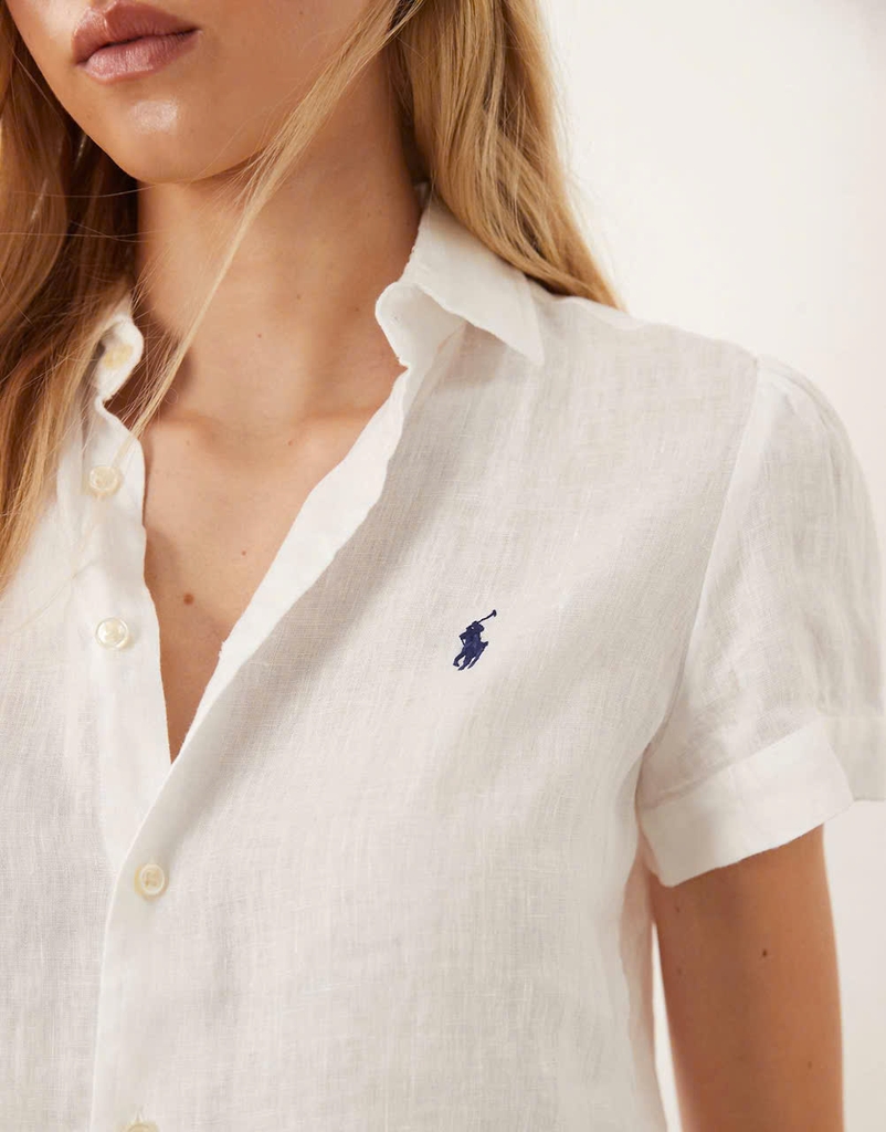 Sơ mi linen ngắn tay cổ đức