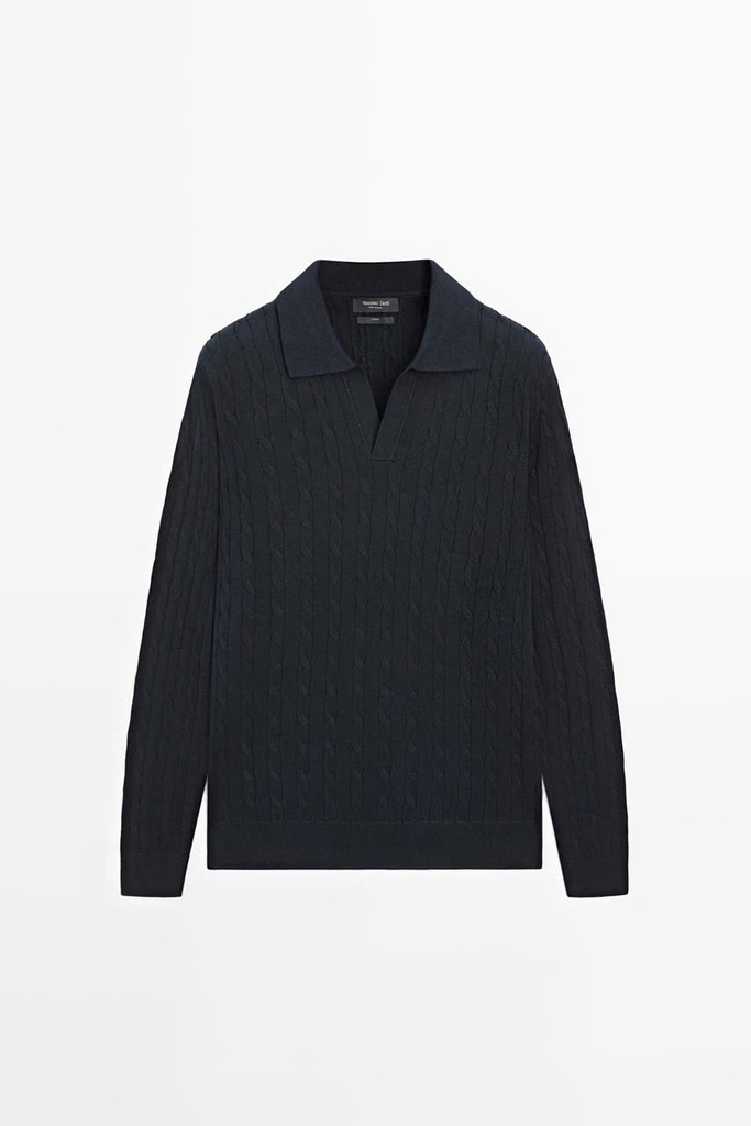 ÁO POLO DỆT KIM KIỂU CÁP 100% COTTON