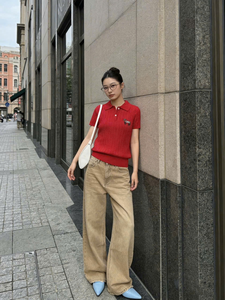 Áo Polo len thừng ngắn tay ERDOS cổ đức 2 màu