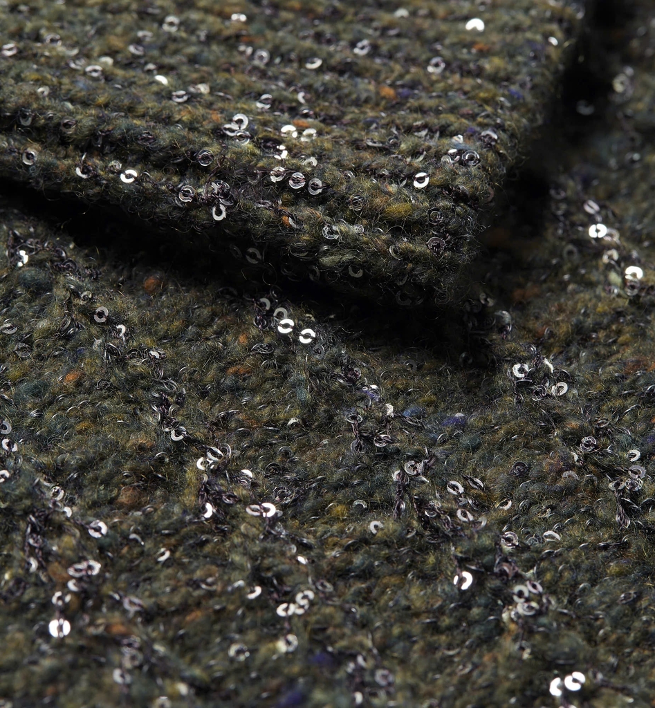 Áo len thêu vải tuýt đính sequin