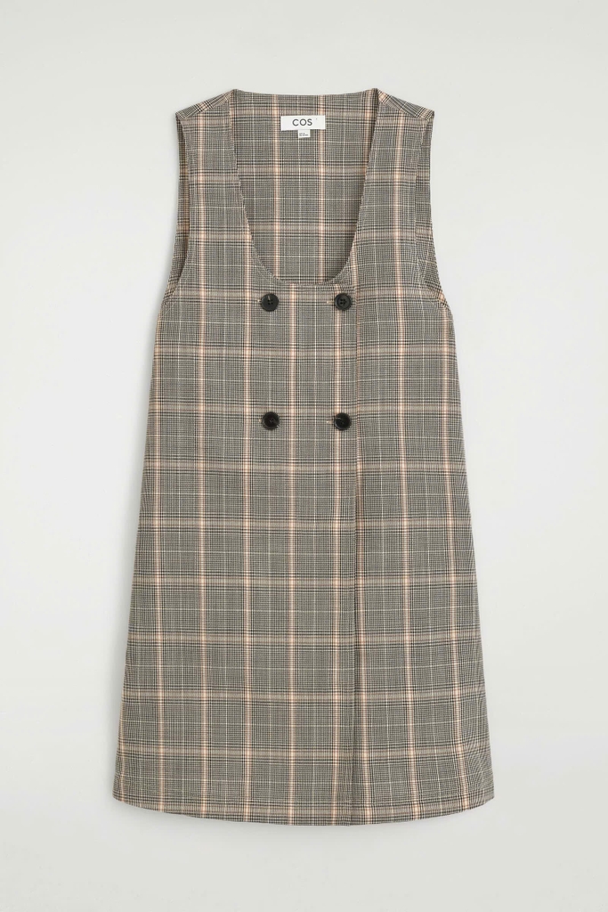 VÁY PINAFORE MINI LEN CA RÔ