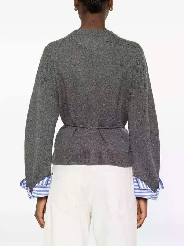 Áo khoác cardigan BRUNELLO CUCINELLI cài nút thắt eo
