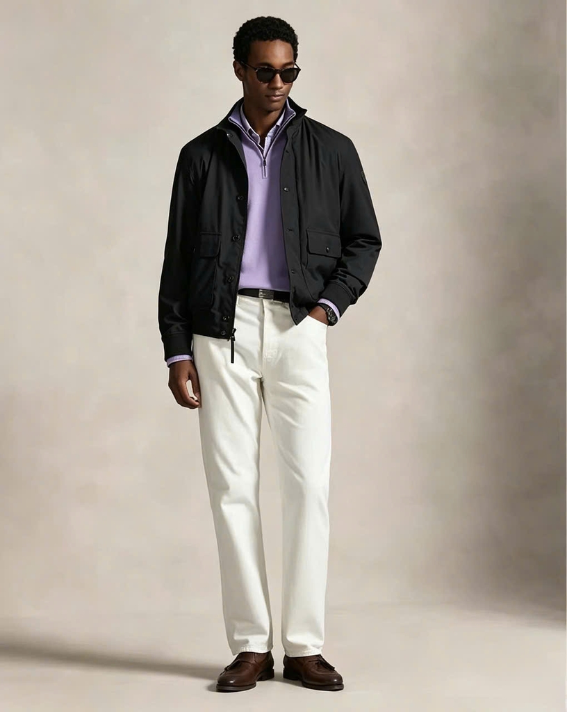 Áo khoác gió Polo Ralph Lauren cổ trụ 5cm 2 màu