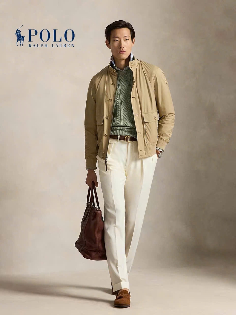 Áo khoác gió Polo Ralph Lauren cổ trụ 5cm 2 màu