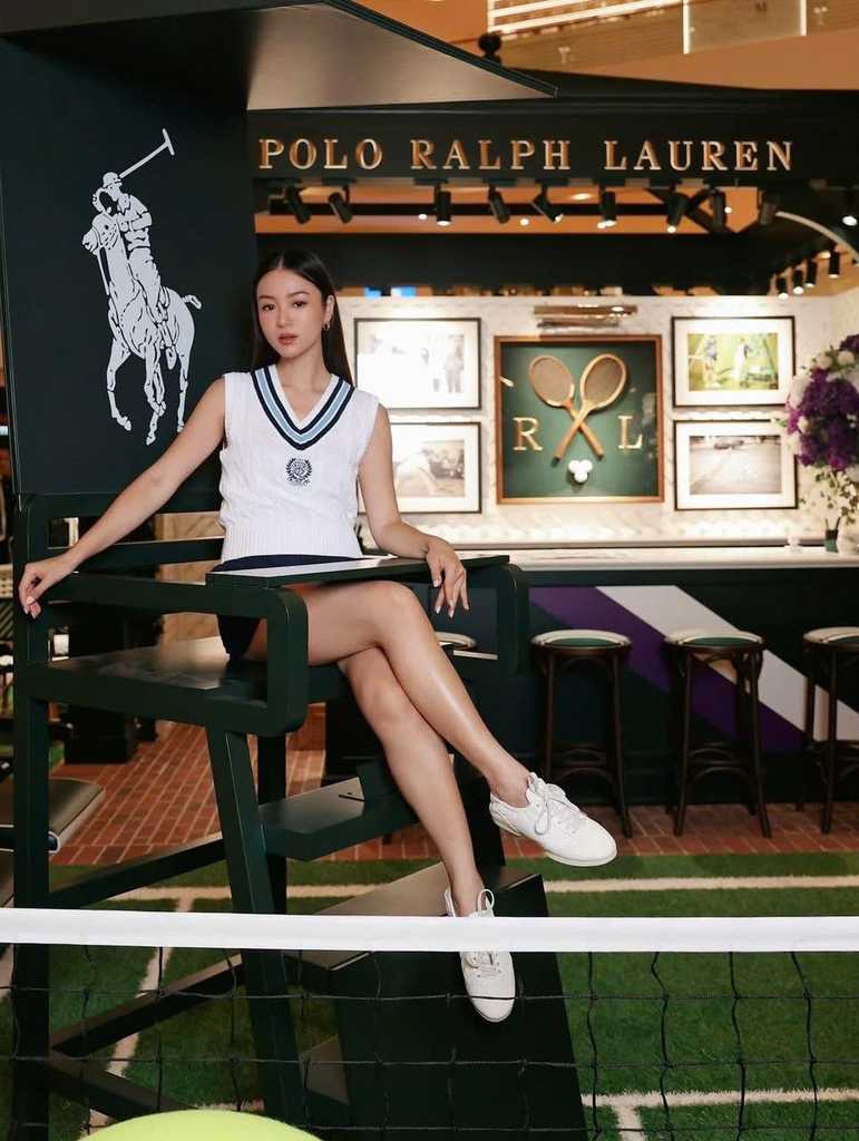 Áo vest POLO RL cotton dệt kim kiểu Wimbledon