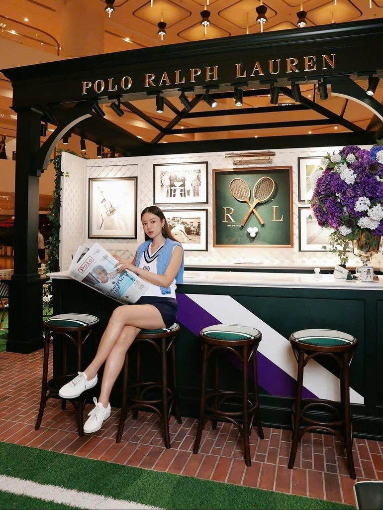 Áo vest POLO RL cotton dệt kim kiểu Wimbledon