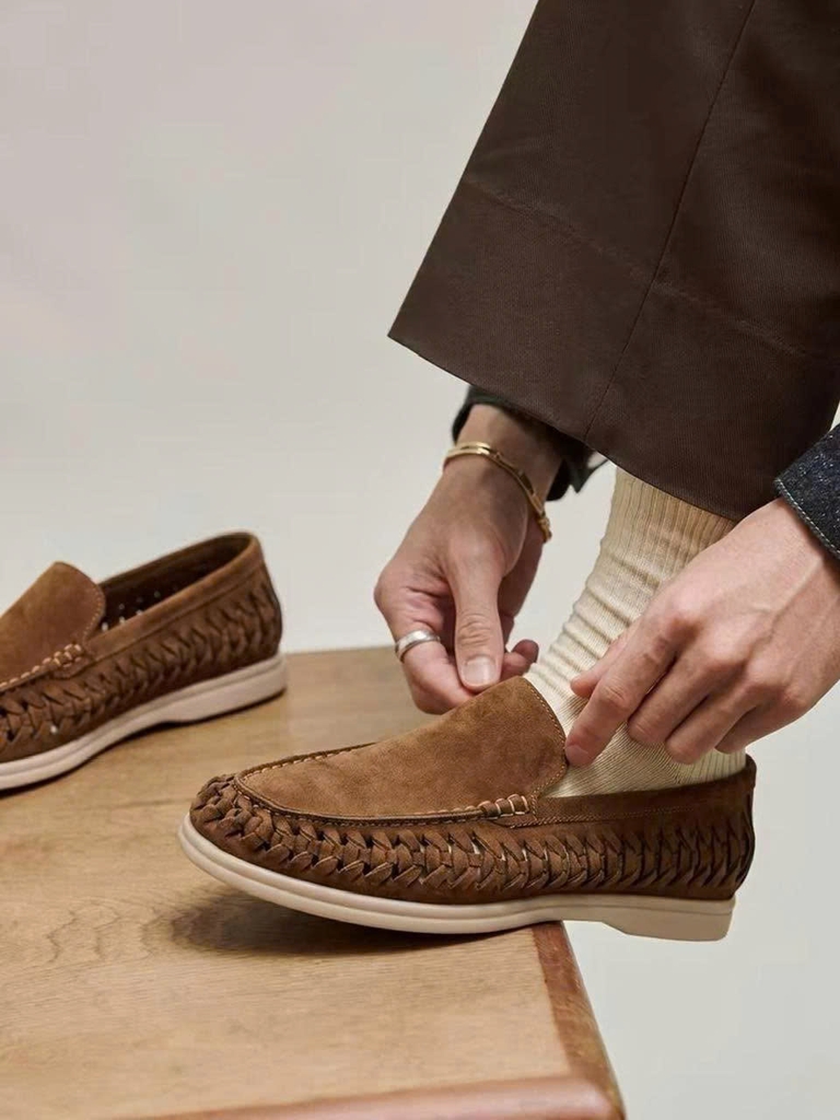 Loafer Loro Piana Summer Walk suede Dijon