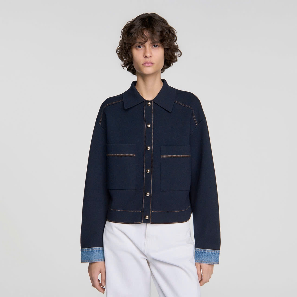 Áo khoác len SANDRO kiểu jacket