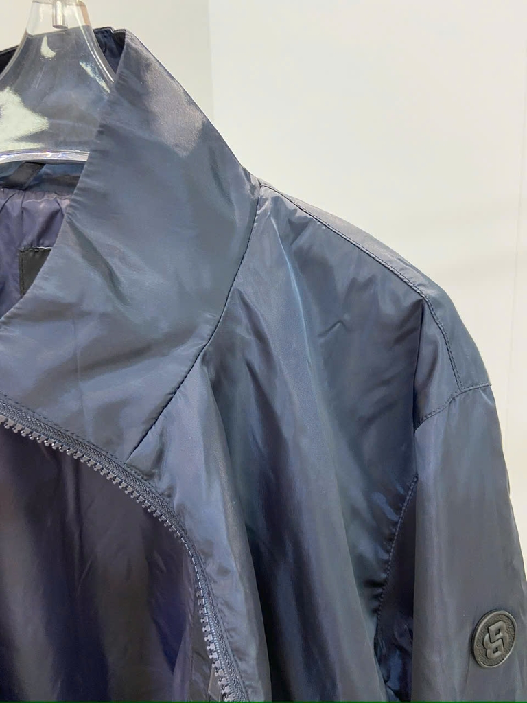 Jacket gió cổ trụ 5cm BOSS màu navy