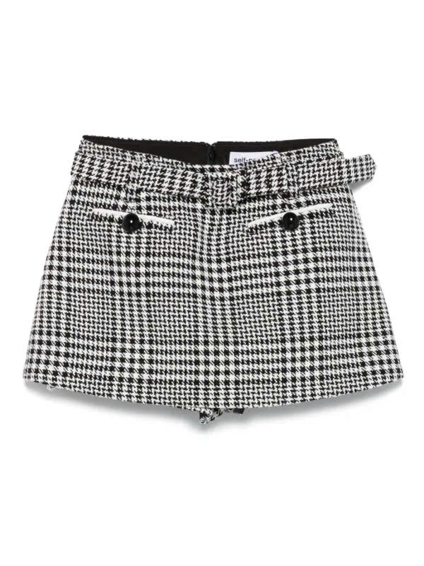 Chân váy ngắn họa tiết houdstooth