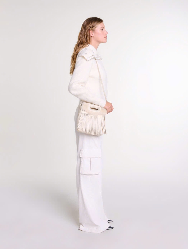 Áo khoác cardigan cổ đính trang sức