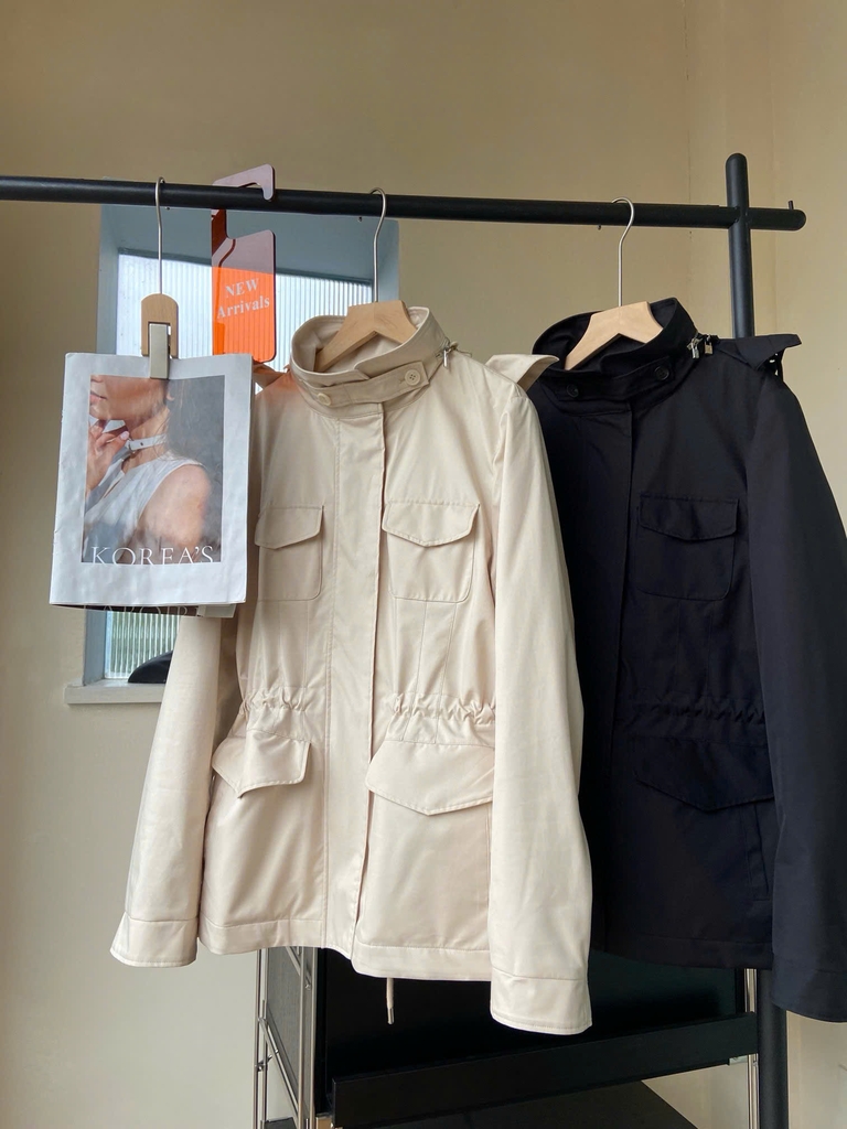 Jacket khaki LoroPiana 4 túi 2 màu tuồn auth