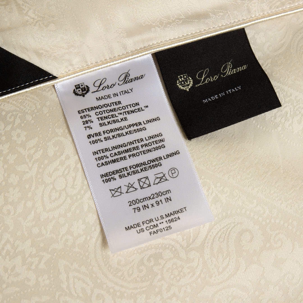 Chăn LoroPiana chần bông lụa Tencel vs Silk
