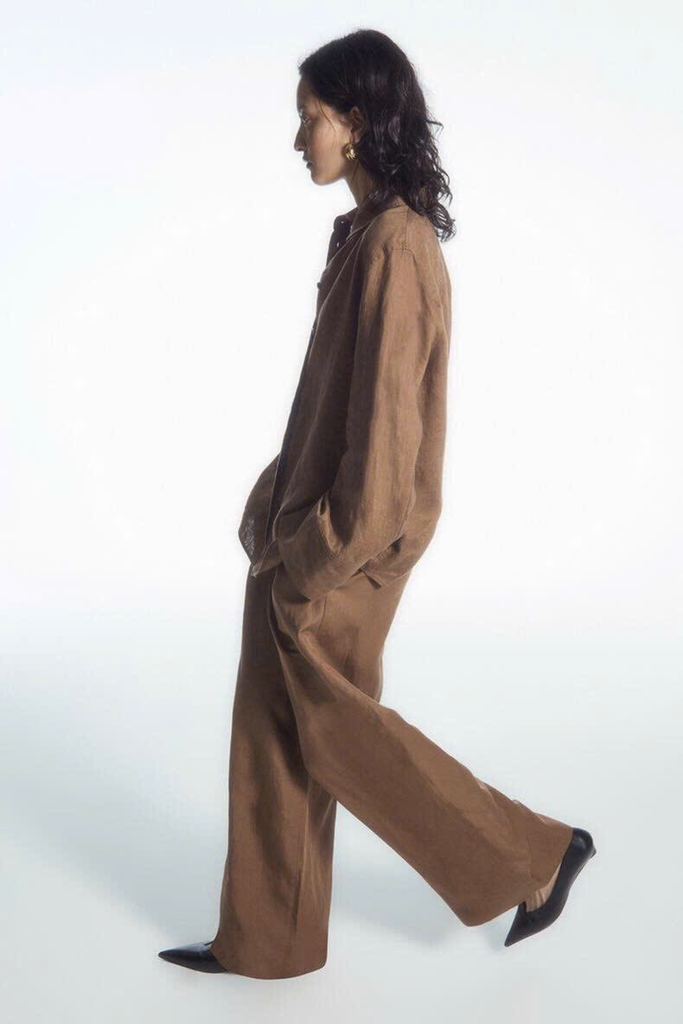 Quần khaki lụa suông COS ly trước 2 màu
