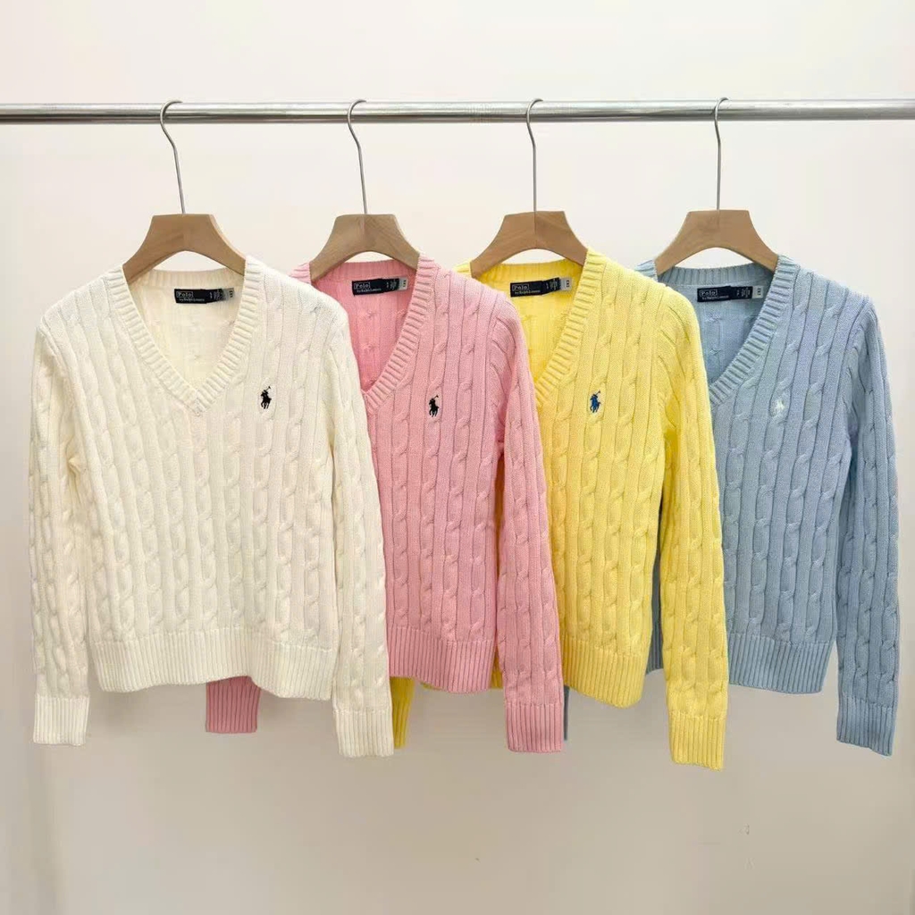 Áo Polo vặn thừng cổ tim 100% cotton 8 màu