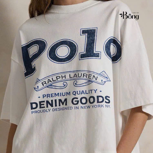 Áo thun cotton Jersey Logo Denim Goods