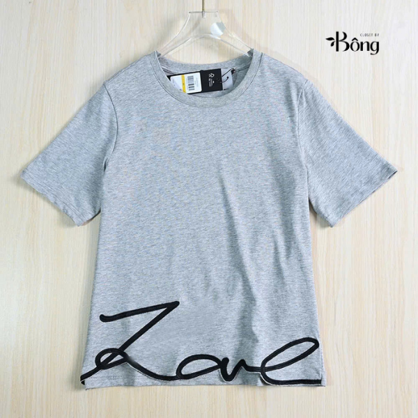 Top thun Karl hoạ tiết hoa chân 4 màu