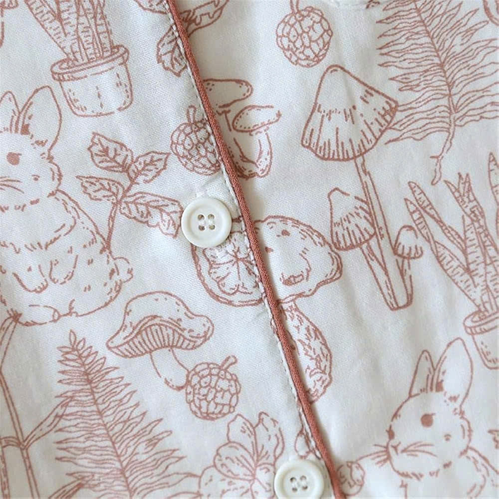 Set Pijama La Perla hoạ tiết hoa lá 2 màu