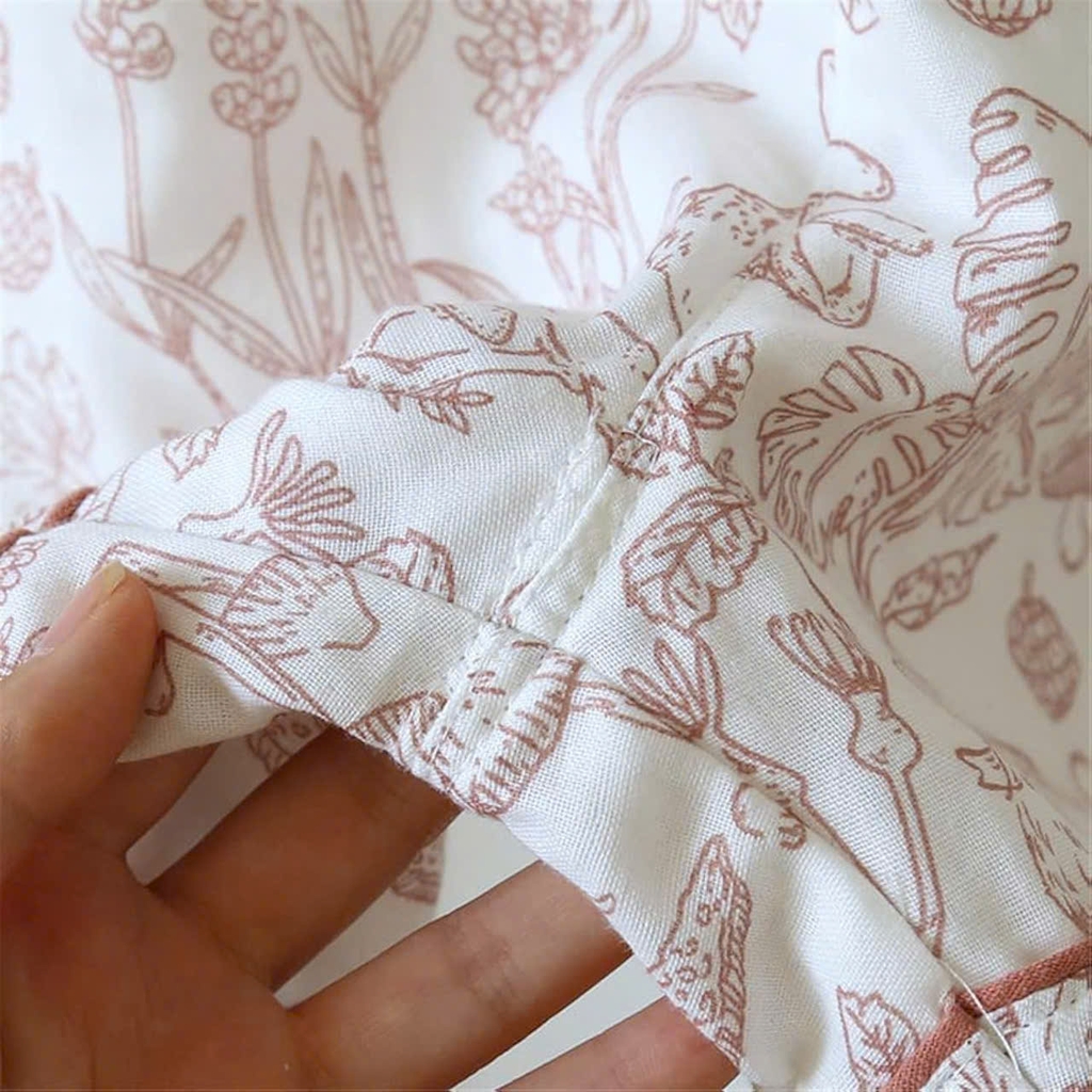 Set Pijama La Perla hoạ tiết hoa lá 2 màu