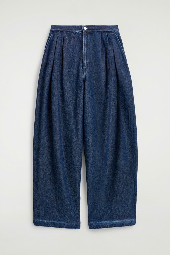 QUẦN JEANS ỐNG RỘNG XẾP NẾP