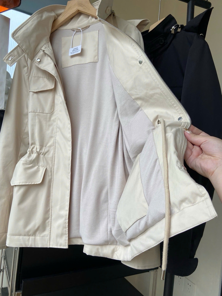 Jacket khaki LoroPiana 4 túi 2 màu tuồn auth