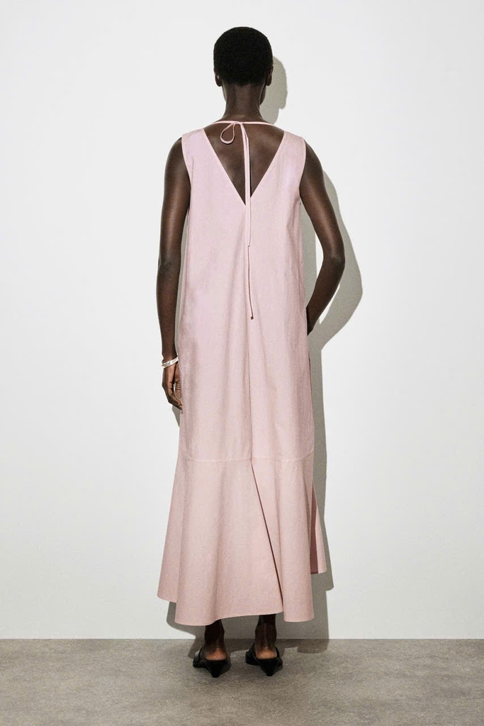 ĐẦM MIDI COTTON XẺ DƯỚI
