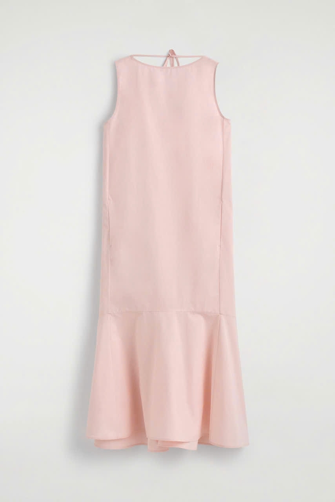 ĐẦM MIDI COTTON XẺ DƯỚI
