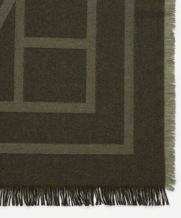 Khăn len cashmere họa tiết Monogram